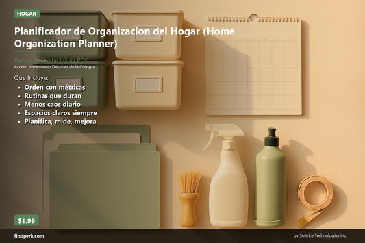 Planificador de Organizacion del Hogar (Home Organization Planner)