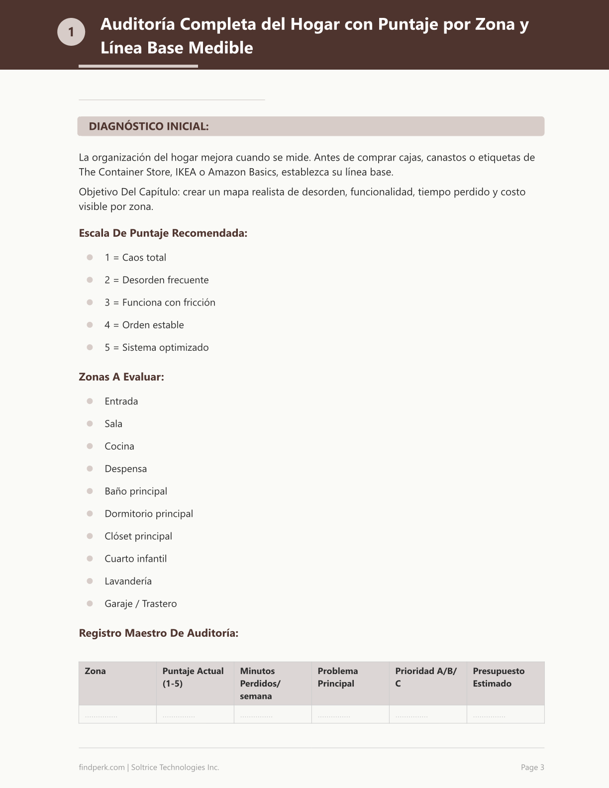Planificador de Organizacion del Hogar (Home Organization Planner)