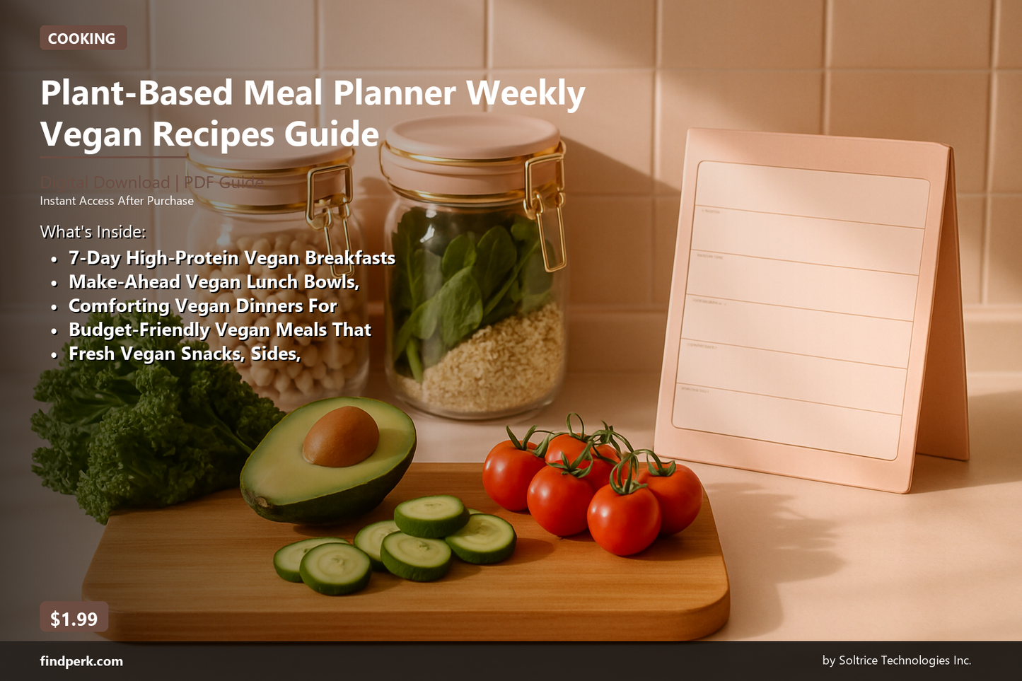 Plant-Based Meal Planner Weekly Vegan Recipes Guide