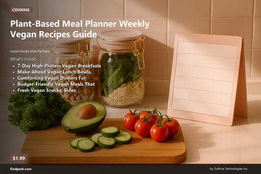 Plant-Based Meal Planner Weekly Vegan Recipes Guide