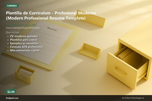 Plantilla de Curriculum - Profesional Moderno (Modern Professional Resume Template)