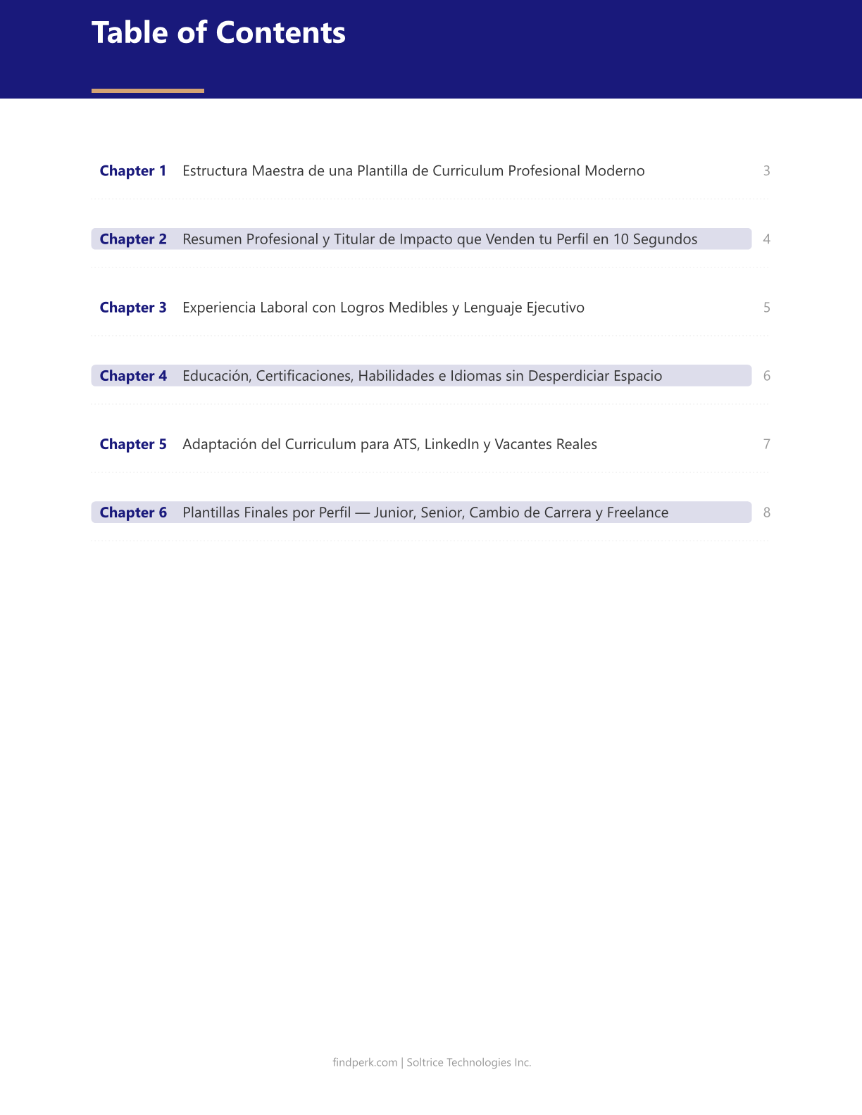 Plantilla de Curriculum - Profesional Moderno (Modern Professional Resume Template)