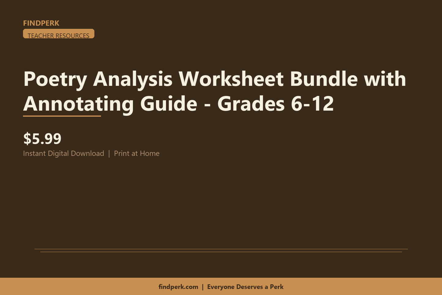 Poetry Analysis Worksheet Bundle with Annotating Guide - Grades 6-12