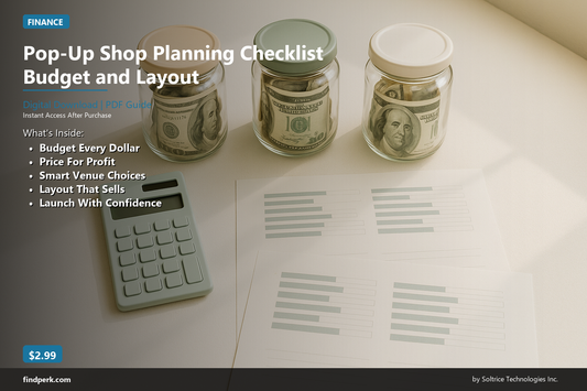 Pop-Up Shop Planning Checklist Budget and Layout