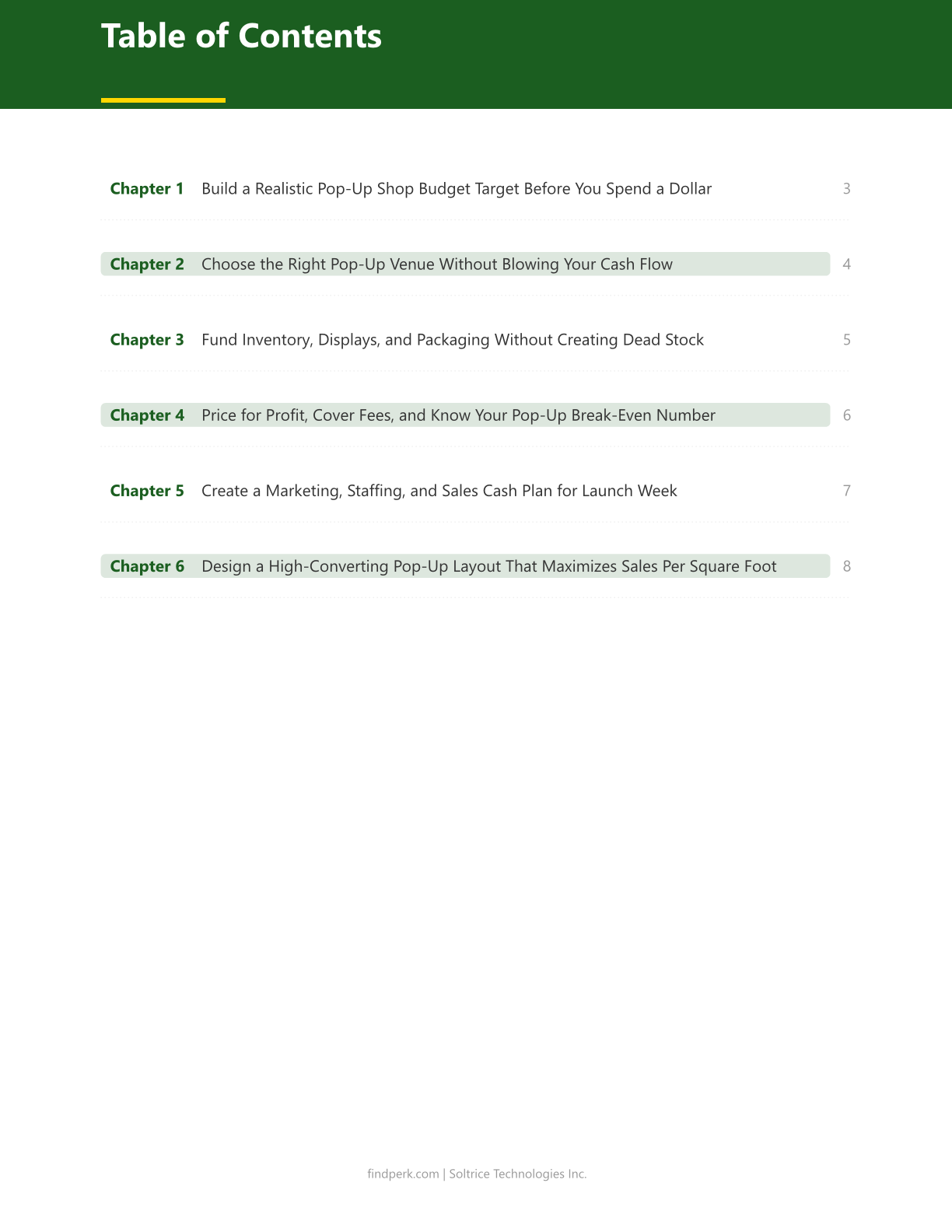 Pop-Up Shop Planning Checklist Budget and Layout