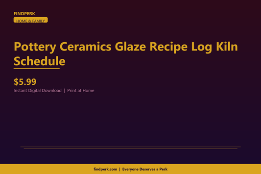 Pottery Ceramics Glaze Recipe Log Kiln Schedule