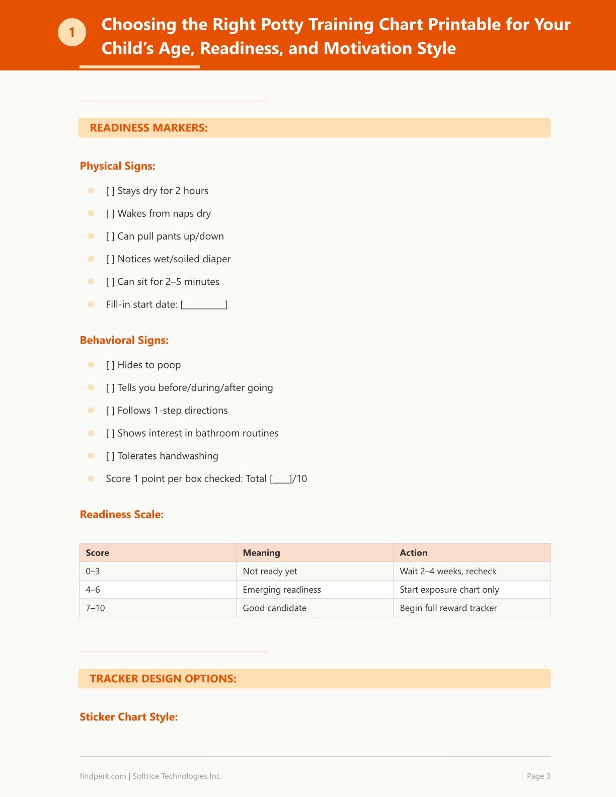 Potty Training Chart Printable Reward Tracker