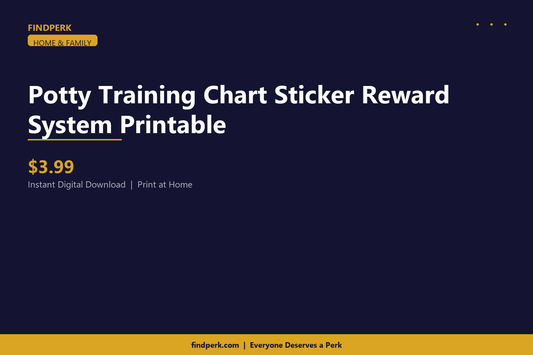 Potty Training Chart Sticker Reward System Printable