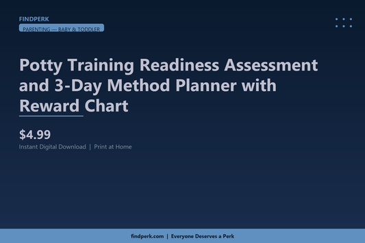 Potty Training Readiness Assessment and 3-Day Method Planner with Reward Chart