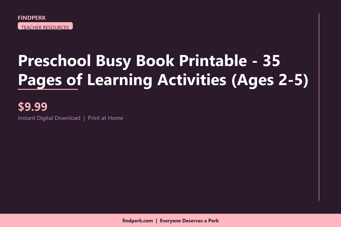 Preschool Busy Book Printable - 35 Pages of Learning Activities (Ages 2-5)