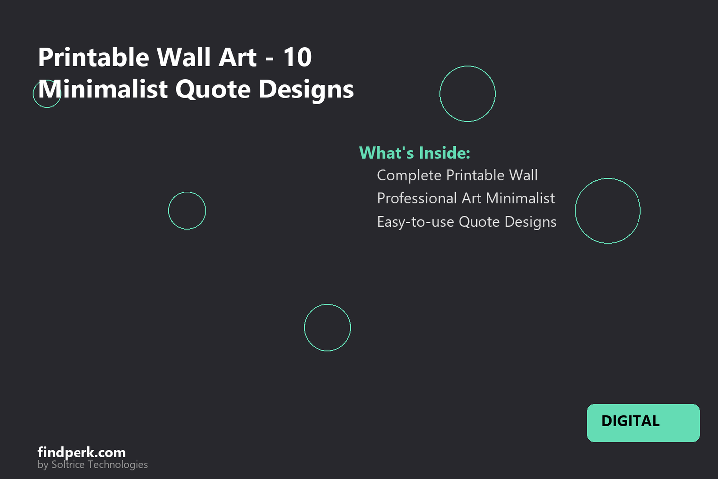 Printable Wall Art - 10 Minimalist Quote Designs