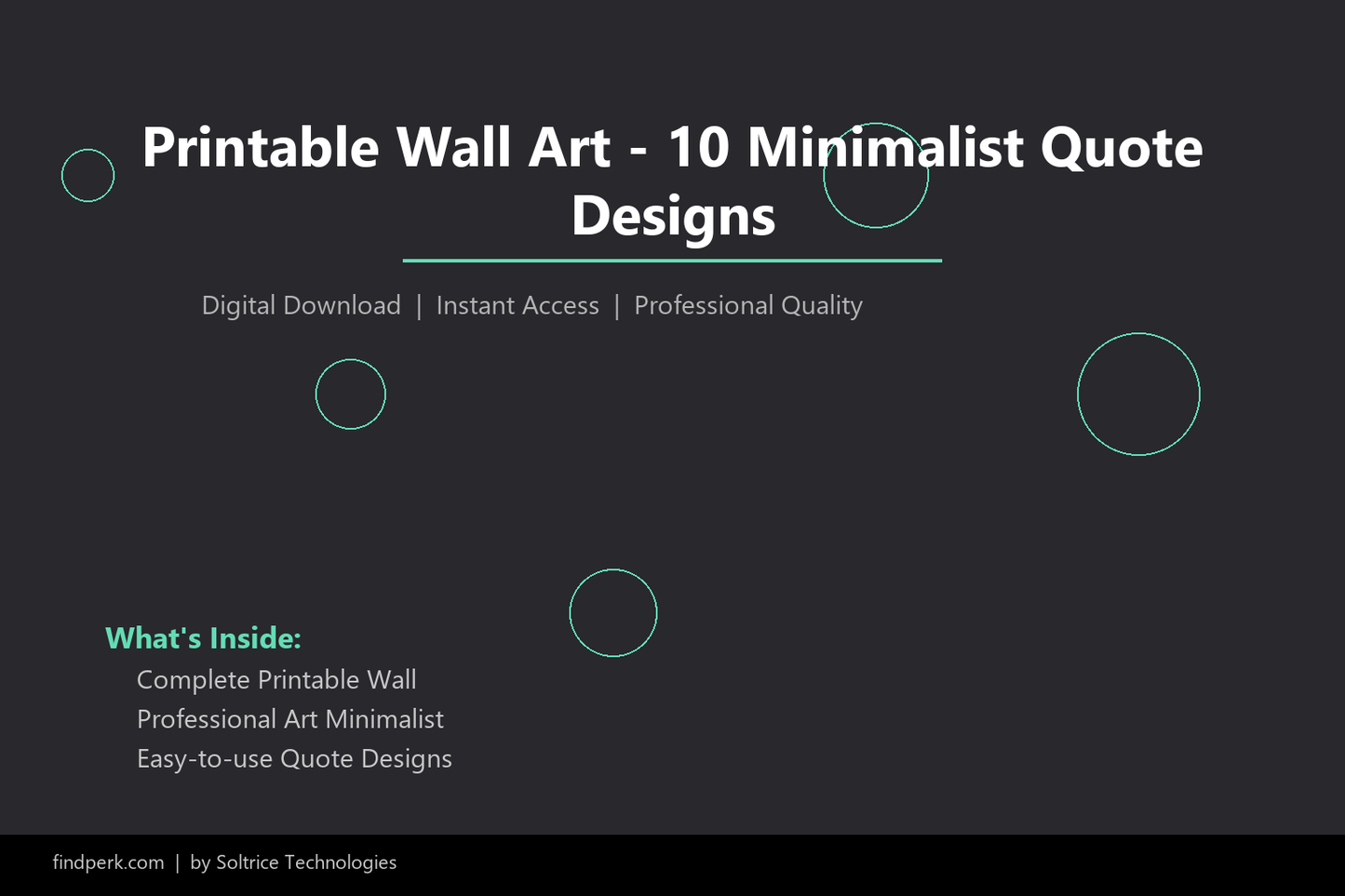 Printable Wall Art - 10 Minimalist Quote Designs
