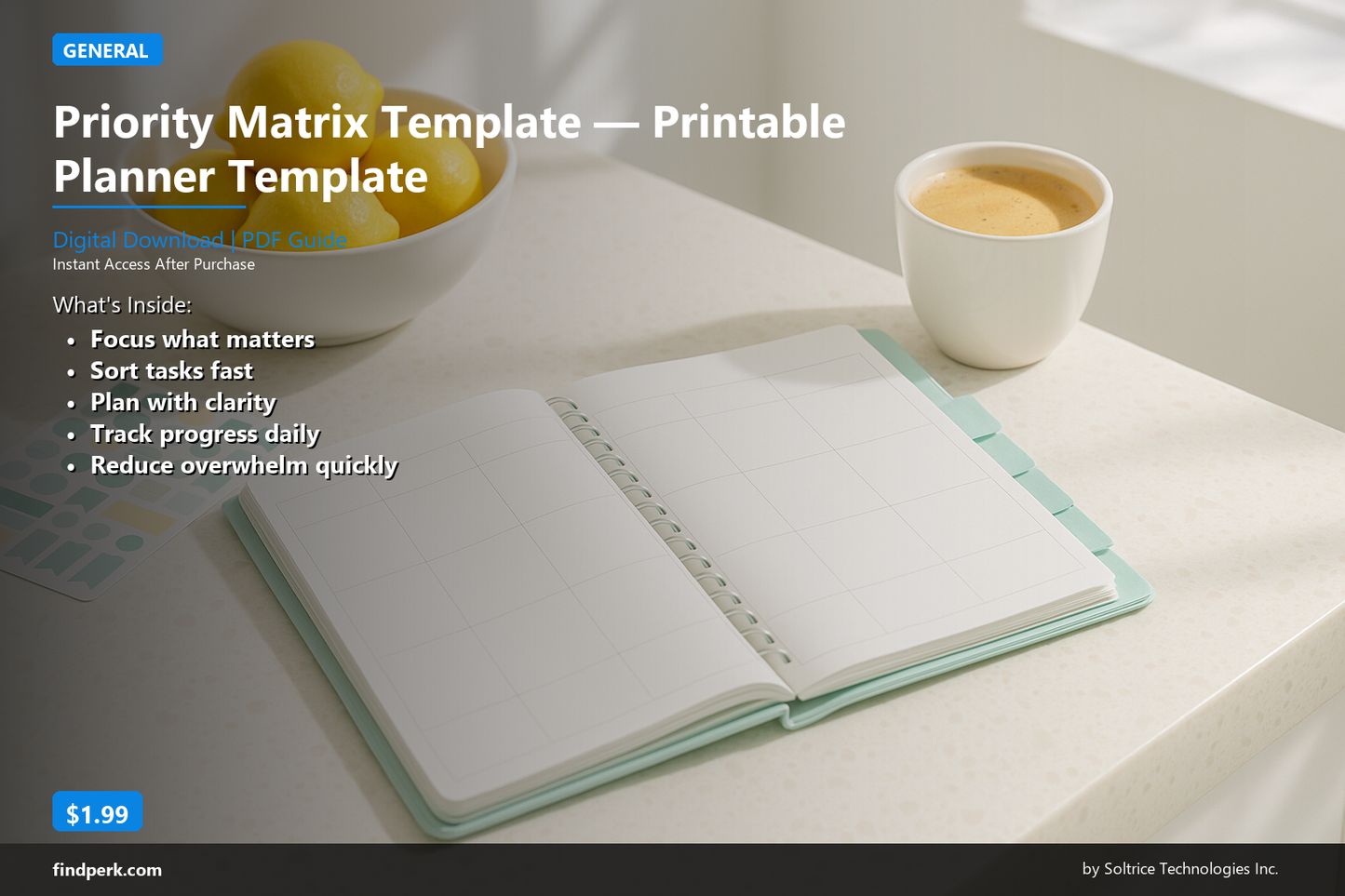 Priority Matrix Template — Printable Planner Template