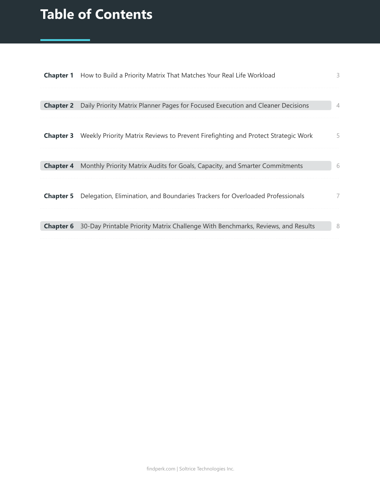 Priority Matrix Template — Printable Planner Template
