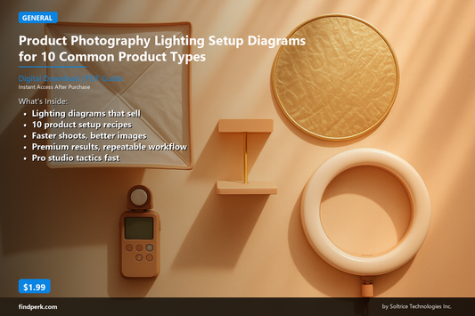 Product Photography Lighting Setup Diagrams for 10 Common Product Types