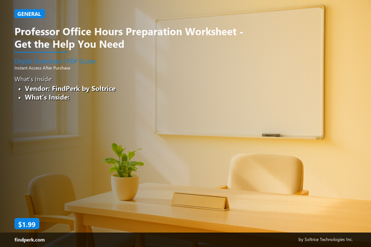 Professor Office Hours Preparation Worksheet - Get the Help You Need