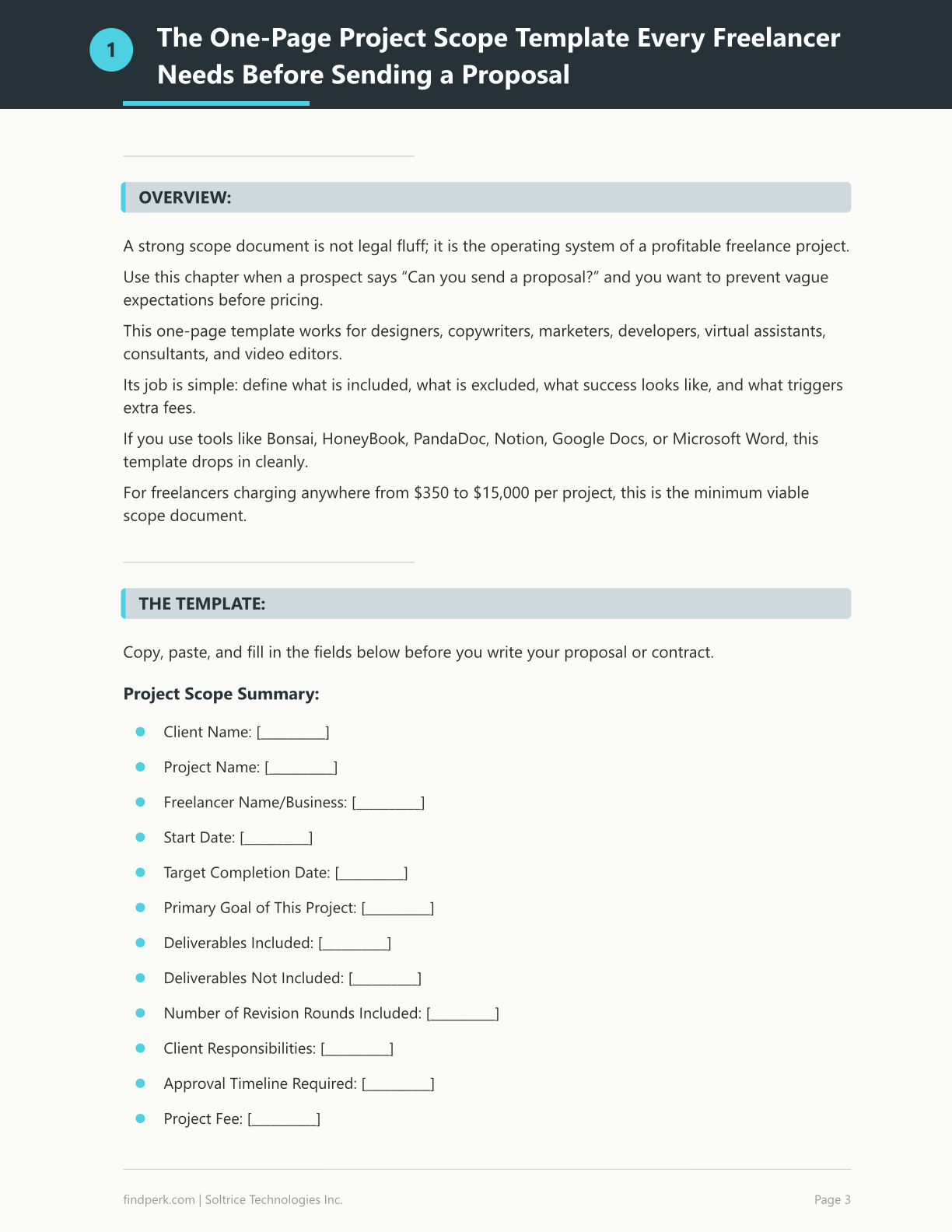 Project Scope Template for Freelancers - Prevent Scope Creep