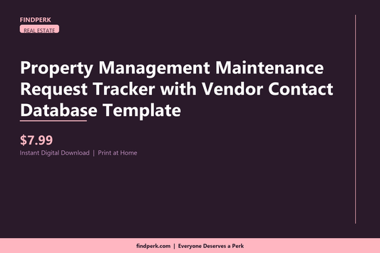 Property Management Maintenance Request Tracker with Vendor Contact Database Template
