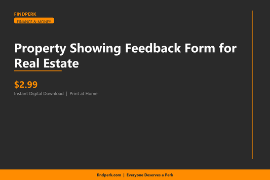 Property Showing Feedback Form for Real Estate