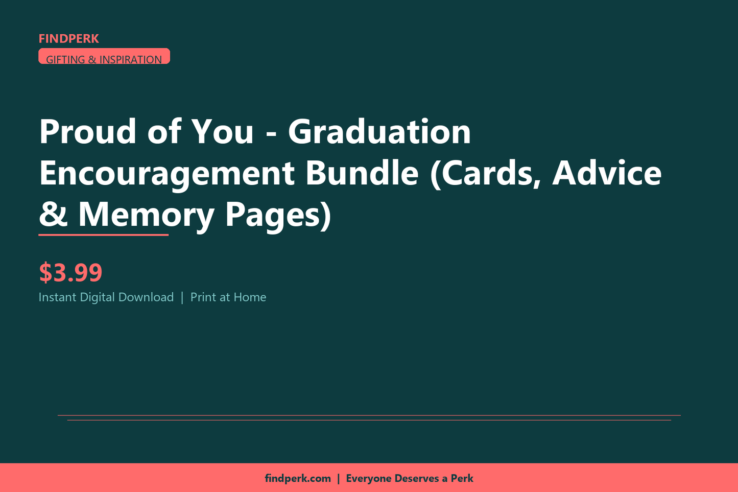Proud of You - Graduation Encouragement Bundle (Cards, Advice & Memory Pages)