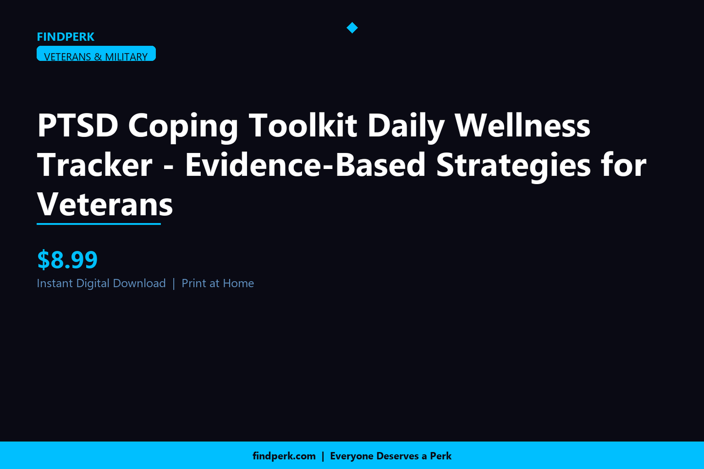 PTSD Coping Toolkit Daily Wellness Tracker - Evidence-Based Strategies for Veterans