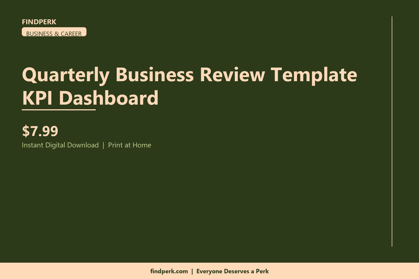 Quarterly Business Review Template KPI Dashboard