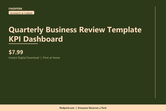 Quarterly Business Review Template KPI Dashboard