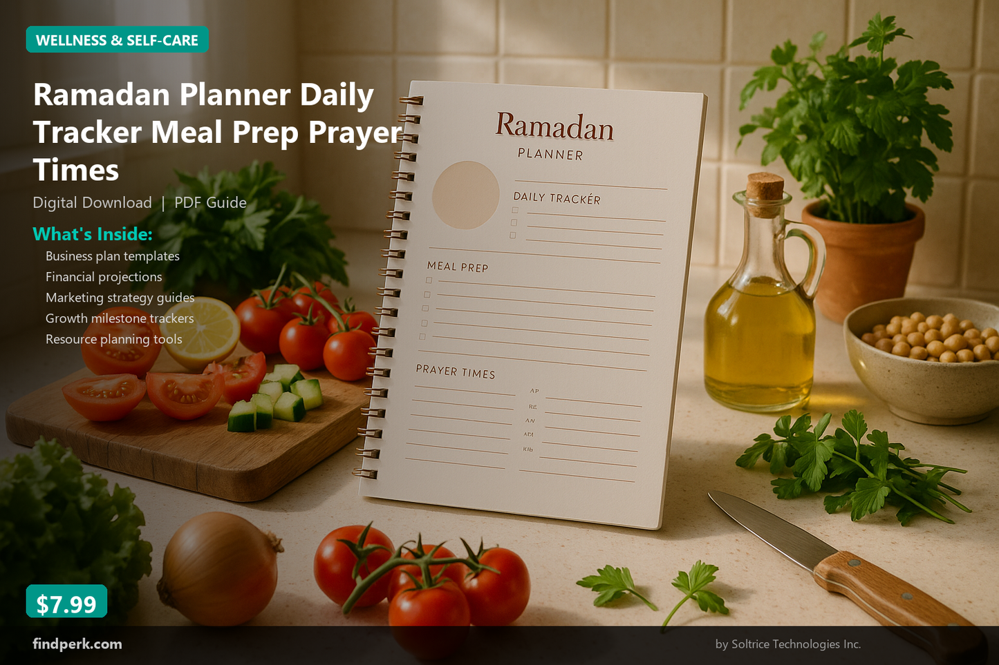 Ramadan Planner Daily Tracker Meal Prep Prayer Times