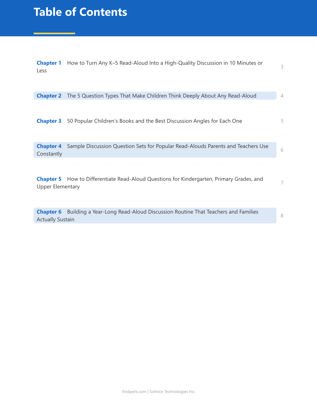 Read Aloud Companion - Discussion Questions for 50 Popular Children's Books (K-5)