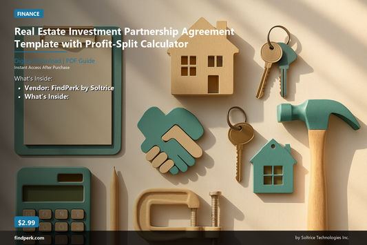 Real Estate Investment Partnership Agreement Template with Profit-Split Calculator
