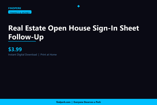 Real Estate Open House Sign-In Sheet Follow-Up