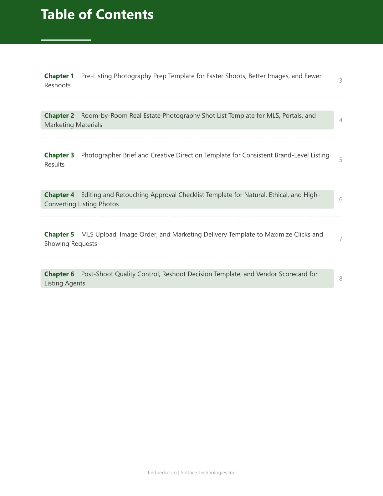 Real Estate Photography Shot List and Editing Checklist for Listing Agents
