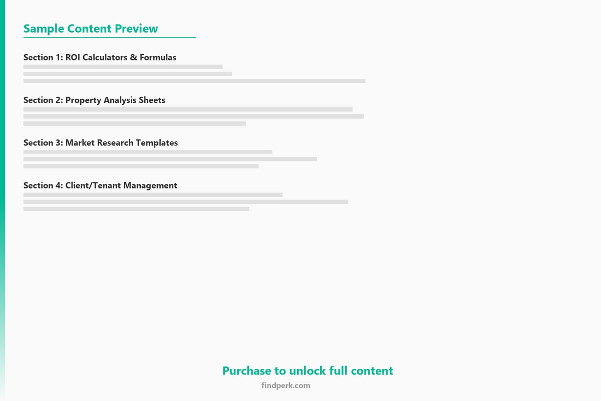 Real Estate Agent Business Plan Annual Goals - Content Preview