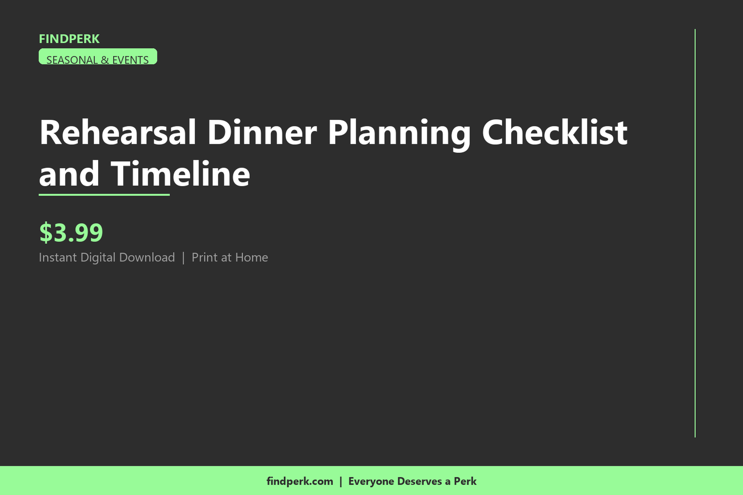 Rehearsal Dinner Planning Checklist and Timeline