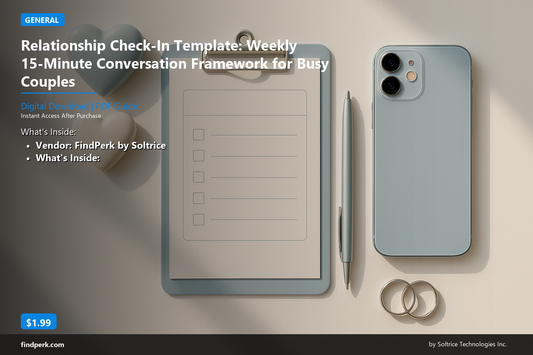 Relationship Check-In Template: Weekly 15-Minute Conversation Framework for Busy Couples