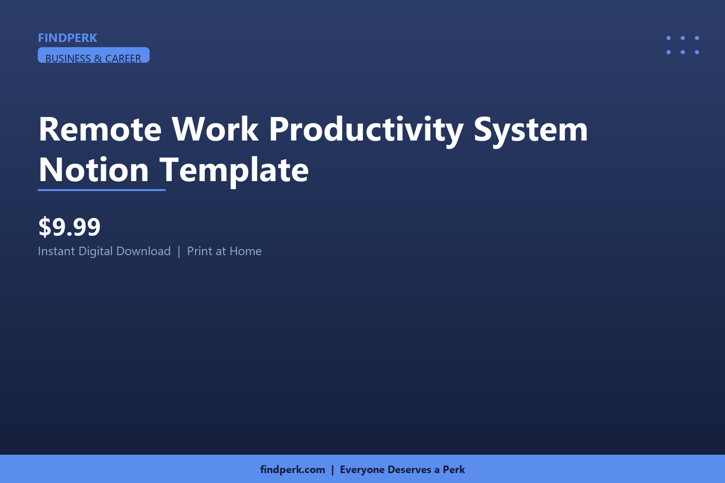 Remote Work Productivity System Notion Template