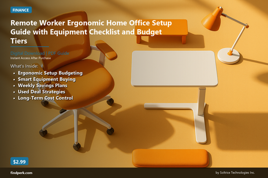 Remote Worker Ergonomic Home Office Setup Guide with Equipment Checklist and Budget Tiers