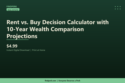Rent vs. Buy Decision Calculator with 10-Year Wealth Comparison Projections
