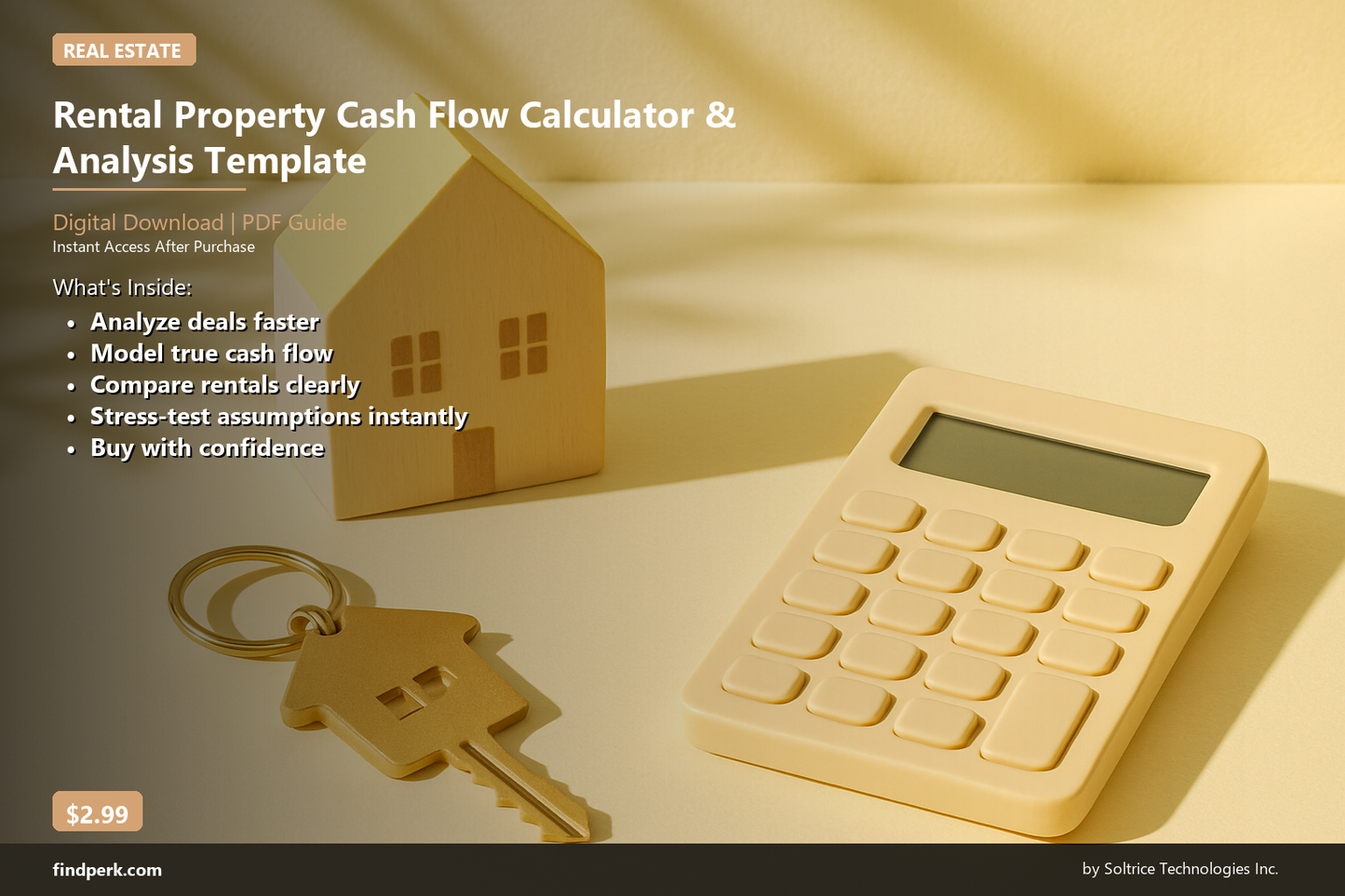 Rental Property Cash Flow Calculator & Analysis Template