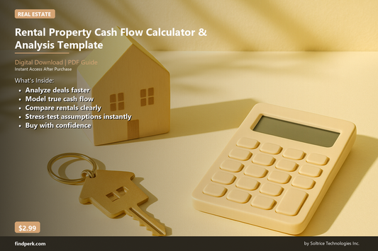 Rental Property Cash Flow Calculator & Analysis Template