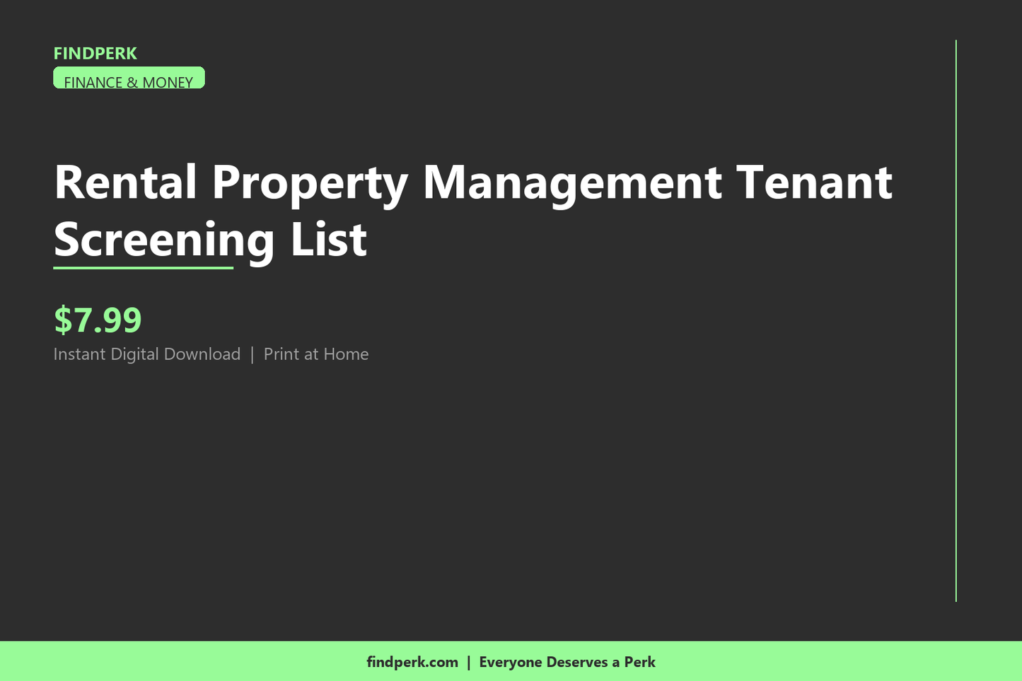 Rental Property Management Tenant Screening List