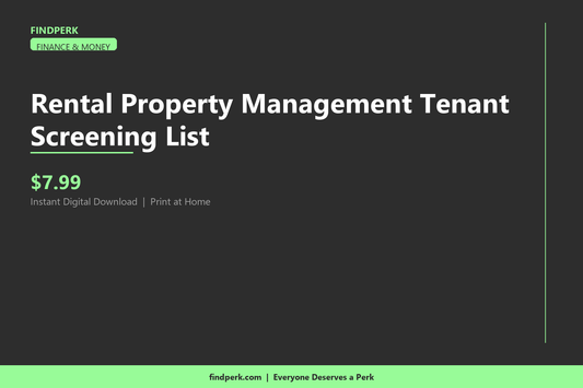 Rental Property Management Tenant Screening List