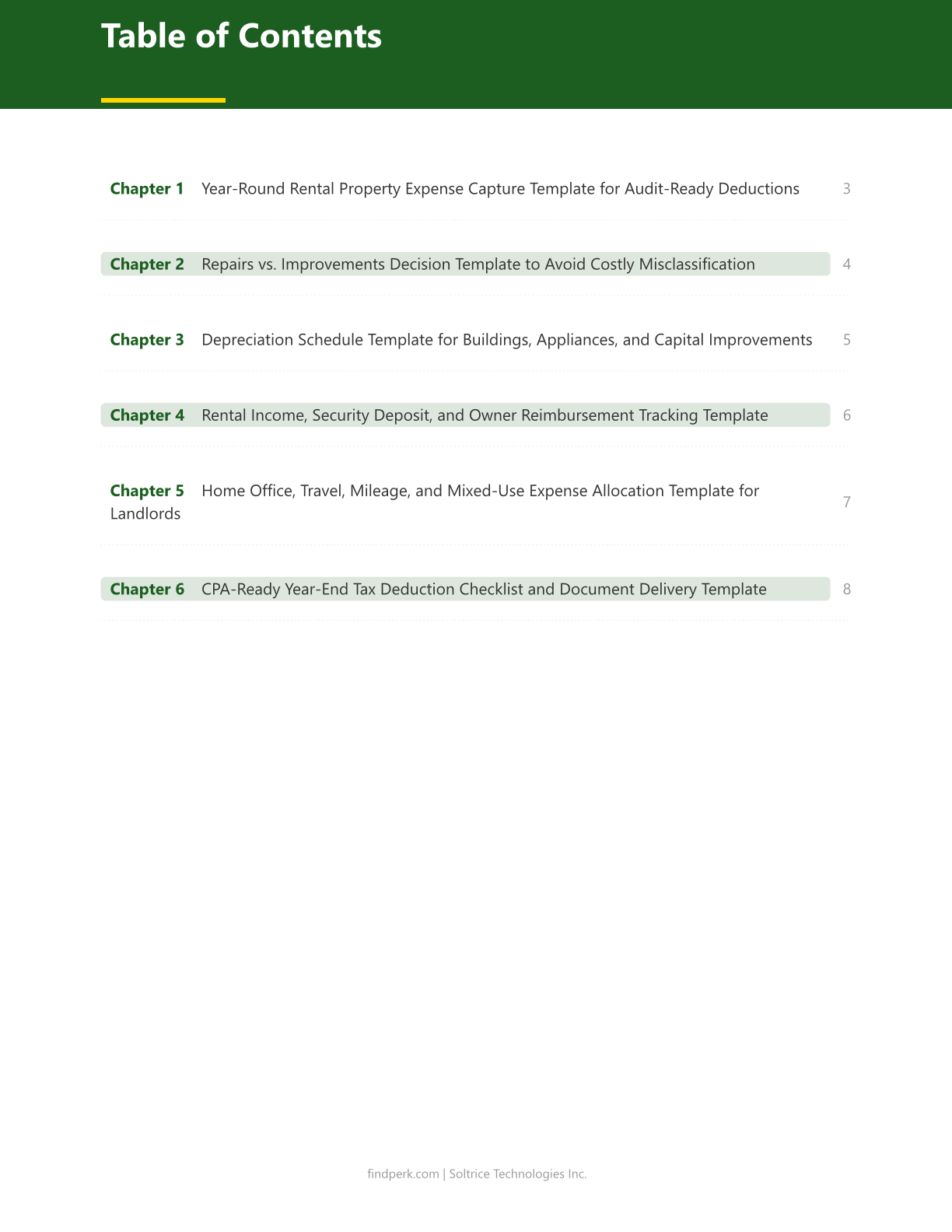 Rental Property Tax Deduction Checklist Landlords