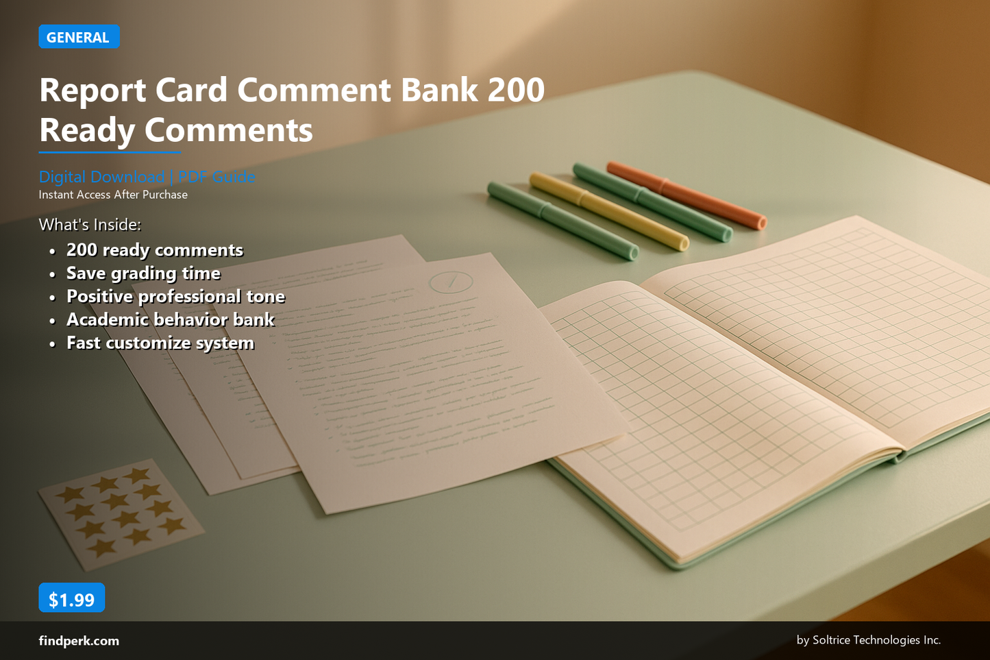 Report Card Comment Bank 200 Ready Comments