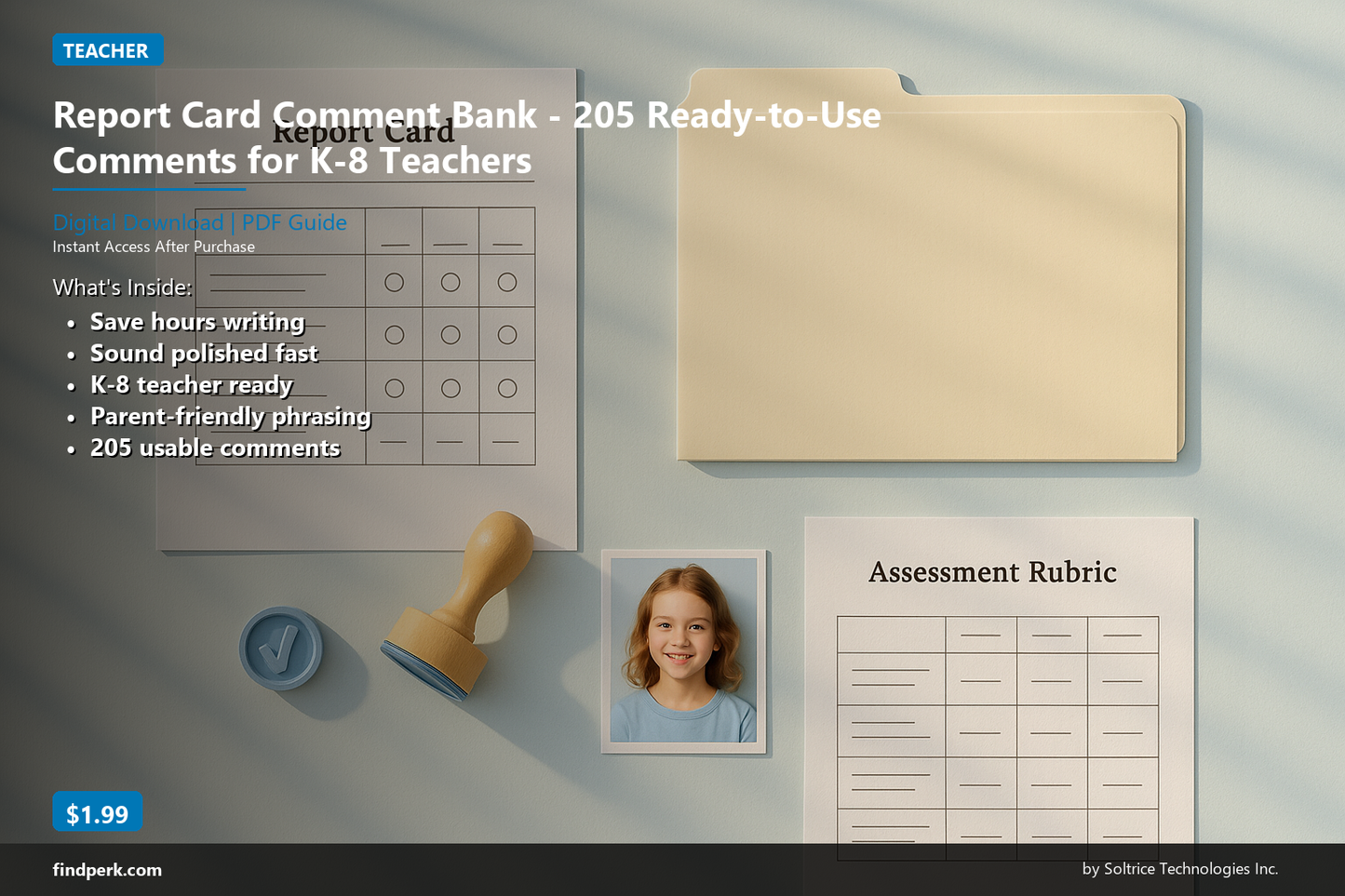 Report Card Comment Bank - 205 Ready-to-Use Comments for K-8 Teachers