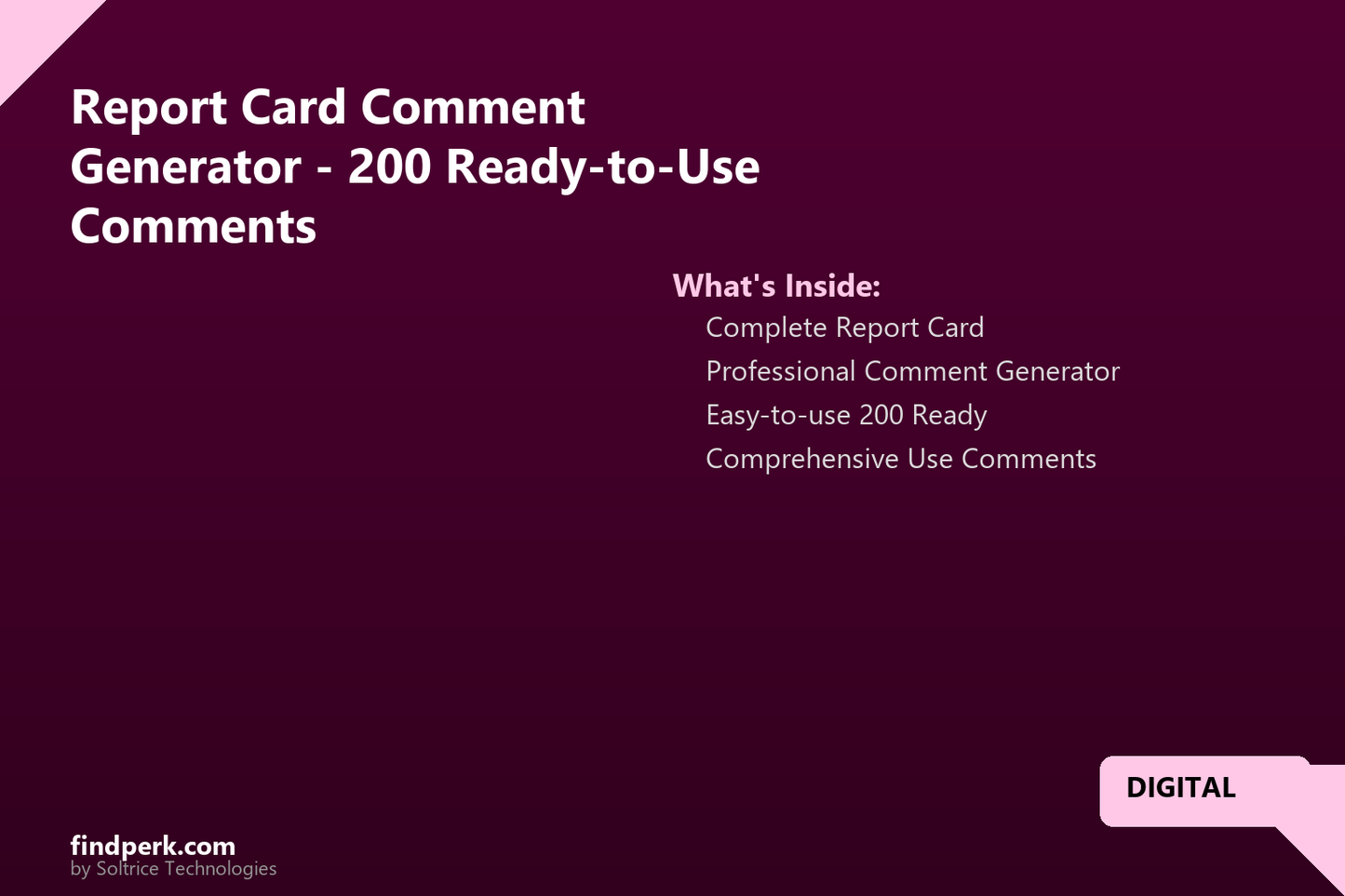 Report Card Comment Generator - 200 Ready-to-Use Comments