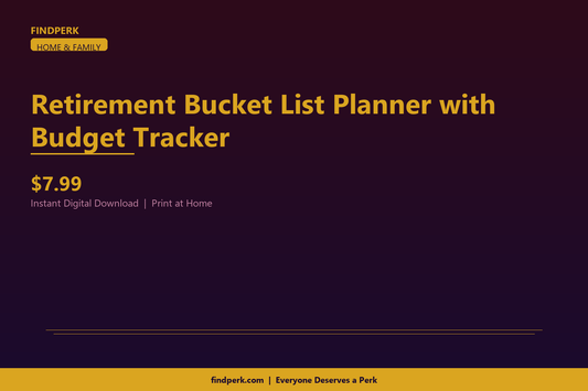 Retirement Bucket List Planner with Budget Tracker