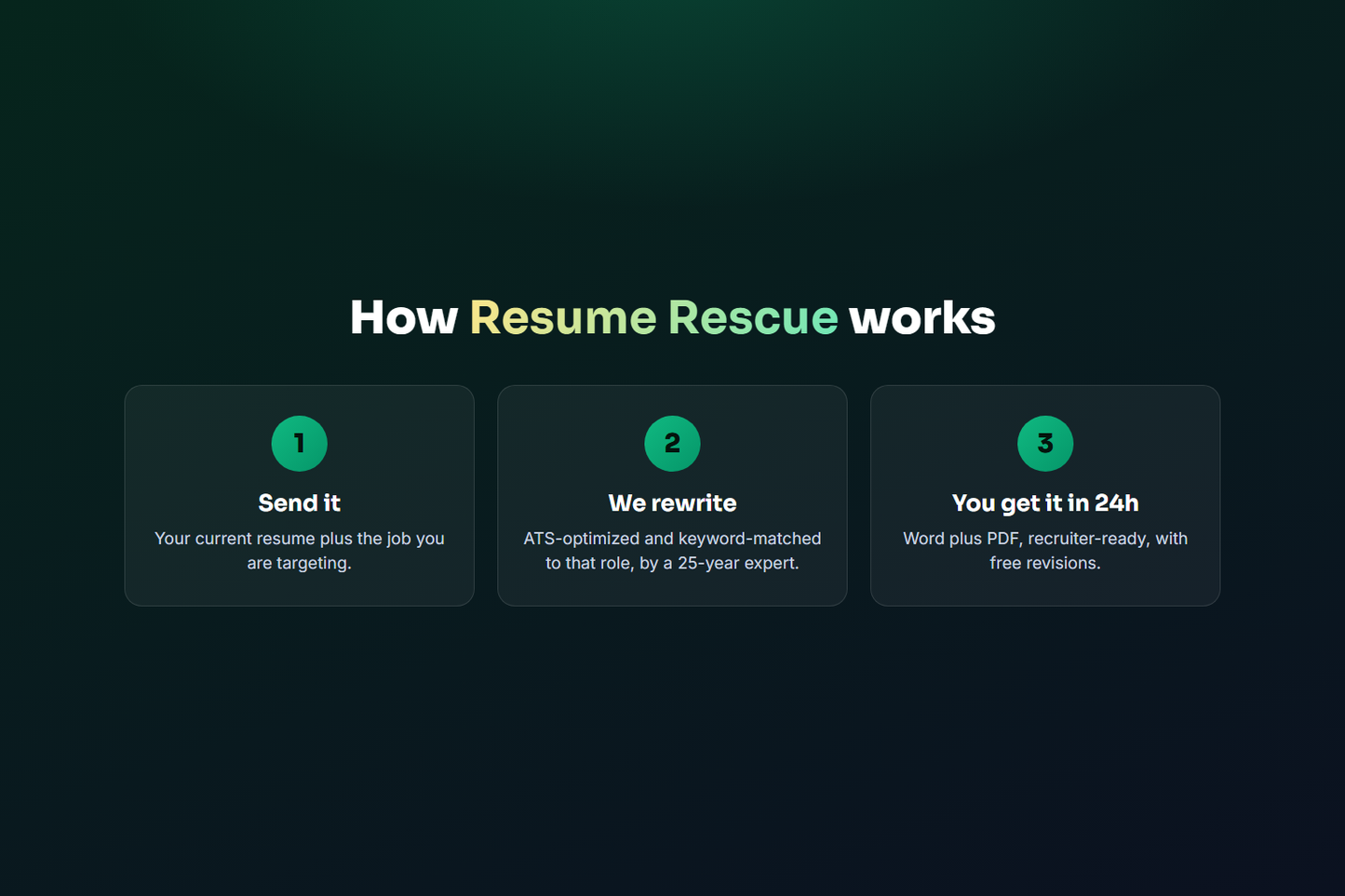 Resume Rescue - ATS Resume Rewrite Service