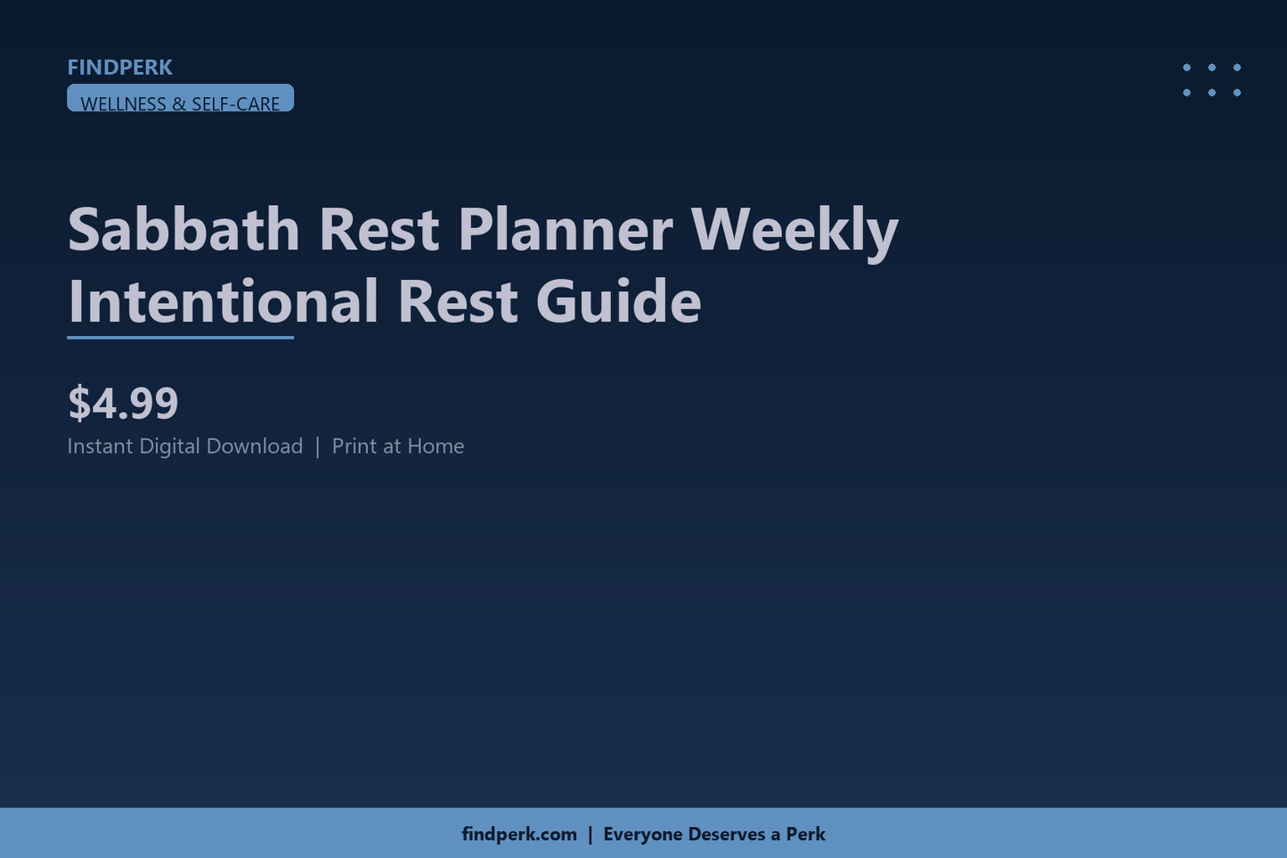 Sabbath Rest Planner Weekly Intentional Rest Guide