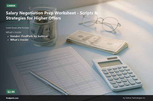 Salary Negotiation Prep Worksheet - Scripts & Strategies for Higher Offers